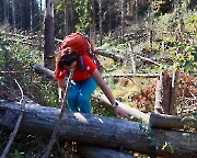 Auf dem Vorderen Thorwaldweg, eine echte Herausforderung im Zustieg