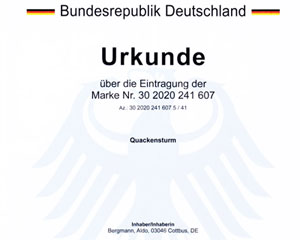 Markennamen Quackensturm
