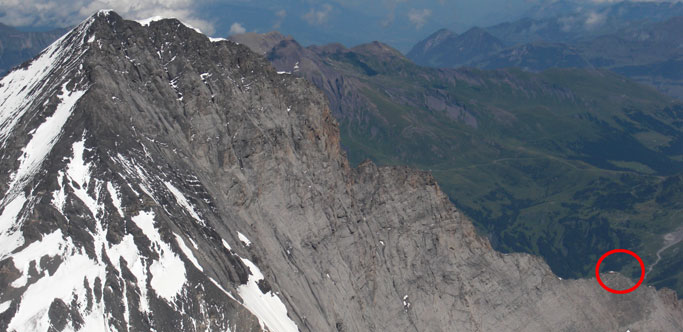 Eiger Mittellegigrat Blick vom Mönch