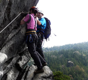 Im Nonnenfelsen-Klettersteig