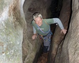 Wiese in der Schweineschlucht
 einem der leichtesten aber mit Sicherheit auch einer der lustigsten Wege auf den Gro&szlig;en Lorenzstein. Klassisches s&auml;chsisches Bergsteigen. - Faultier in Sachsen gesichtet und der Klettervirus lacht!