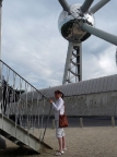 Geocaching am Atomium Brüssel - kaum zu glauben, dass da eine Dose liegt!