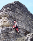 Steffen im Nachstieg des Alten Weges V an der Gansscheibe