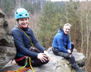 Almuth und Fechi auf dem Gipfel der Leichten Zacke