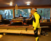 Zieleinlauf in der Kulturherberge - naja, so lange man noch lachen kann