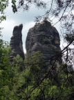Bergfried und Bergfriednadel,  Blick von Oberer Affensteinpromenade