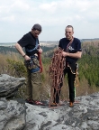 Uhustein, Torsten Riemer und Volker Roßberg auf dem Gipfel