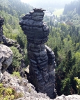Kanzelturm, einer der schwersten Gipfel des Tales vom Massiv gesehen