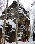 Klettergipfel Würfel, Vorbereitung zu einer Winterbegehung
