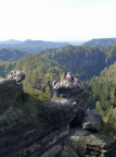 Neuwegkanzel, Blick vom Massiv zum Gipfel, der schwer zu finden ist