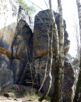 Rauensteinwächter - Blick in die Ostseite mit Altem Weg
