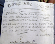 Gipfelbuchspruch - Rabentürmchen 2018