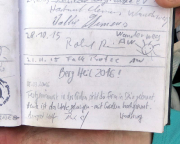 Glocke, Wildensteiner Gebiet, Gipfelbuchspruch für das Jahr 2016