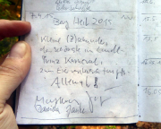 Prinz Karneval, Kleiner Zschand, Gipfelbuchspruch für das Jahr 2015