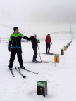Langlauf der besonderen Art: im Biathlon-Stadion Oberhof, Schießtraining ohne Waffen 