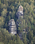 Unterer, Oberer Mönch und Kastenturm in der Unteren Felsengasse