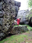 Boulderspaß am Käsestein in der Nähe der Töpferbaude