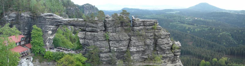 Panoramaufnahme Prebischtor und Umgebung