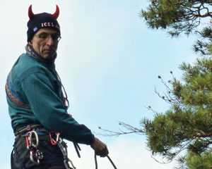 Teufel Volker Roßberg auf dem Gipfel